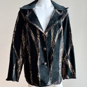 Laura Plus Suede Lace Detail Fitted Jacket 18